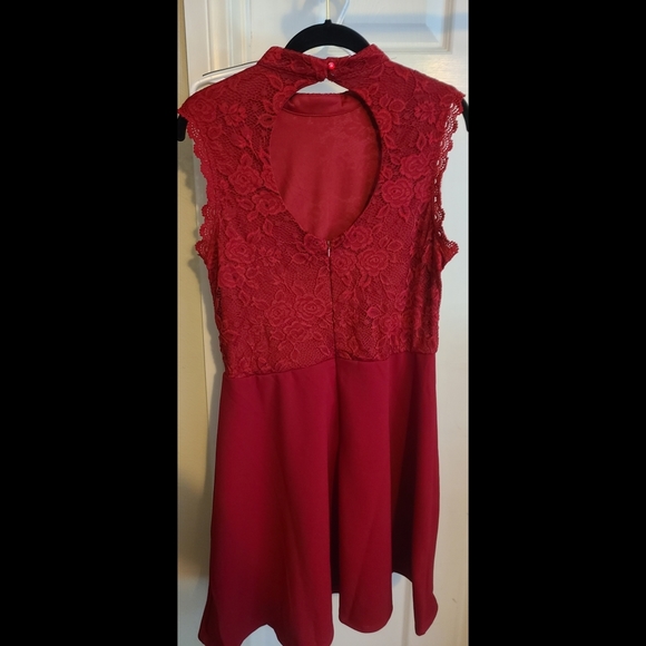 Lily Rose Red Lace Dress - Picture 1 of 2